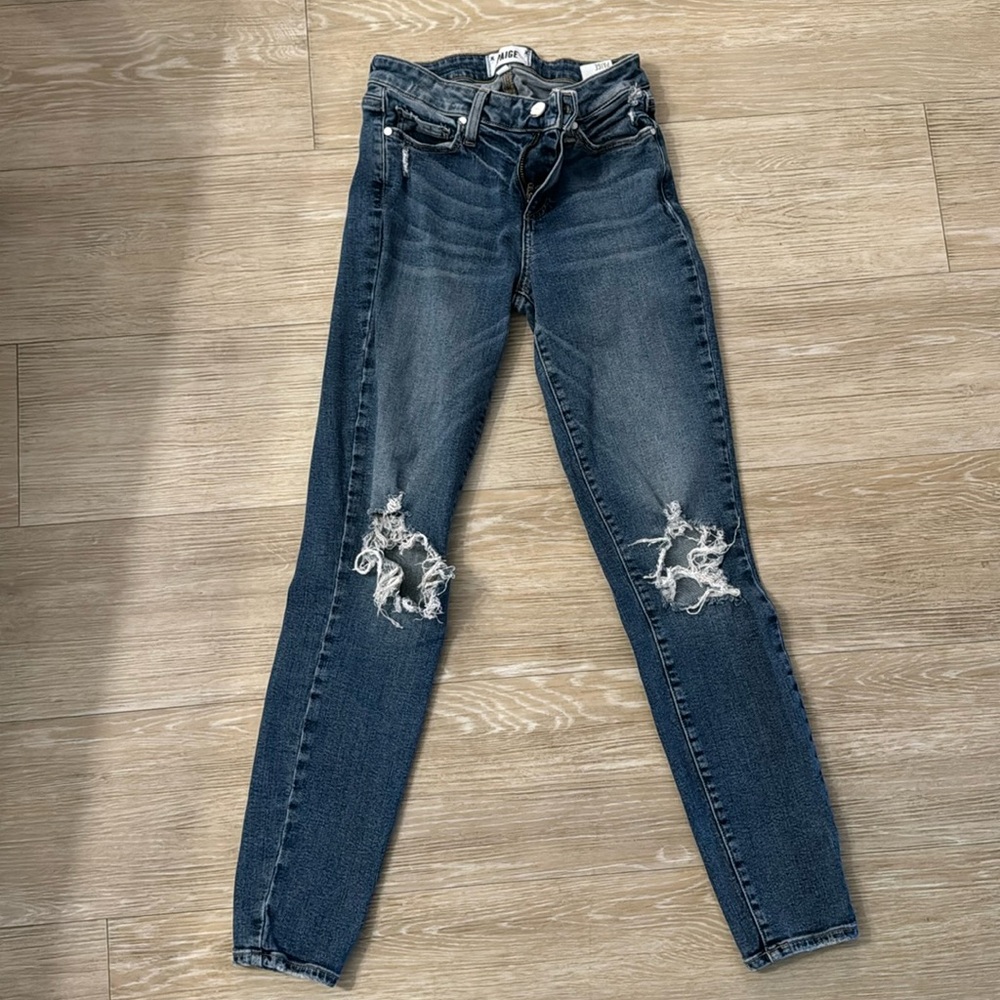 Paige jeans with rips